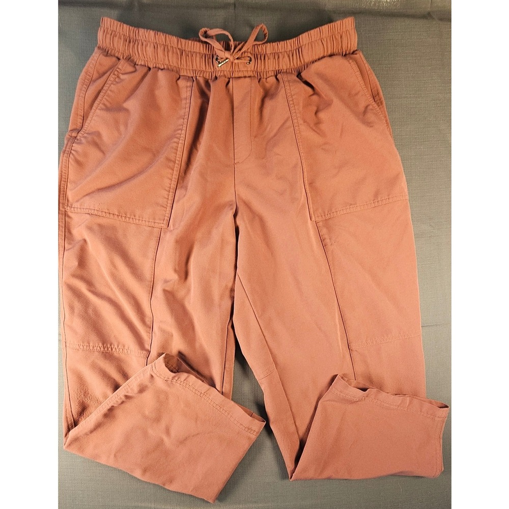 Mondetta Womens XL Rust Terracotta Textured Active Jogger Pants Utility Pockets